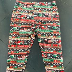 Christmas Holiday Sleigh All Day Pajama Pants Lounge Bottoms Juniors Sz XXL (19)